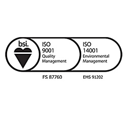 Manufacturing process  with ISO certificates from BSI 
